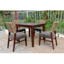 Trendy Water Hyacinth Coffee and Dining Set Wicker Furniture